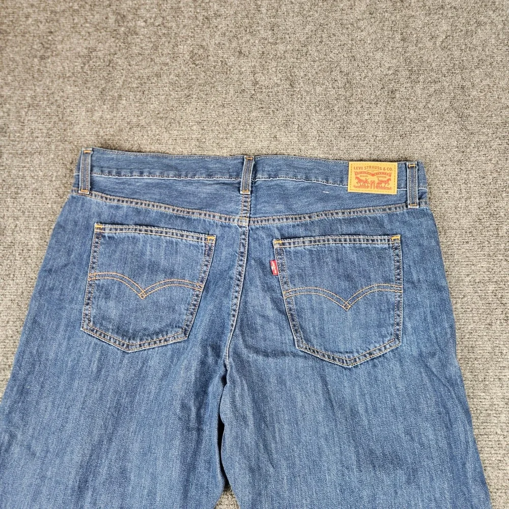 Levis Middy Straight Jeans Blue Mid Rise Denim Pants 33x30 A4690-8003 NWT